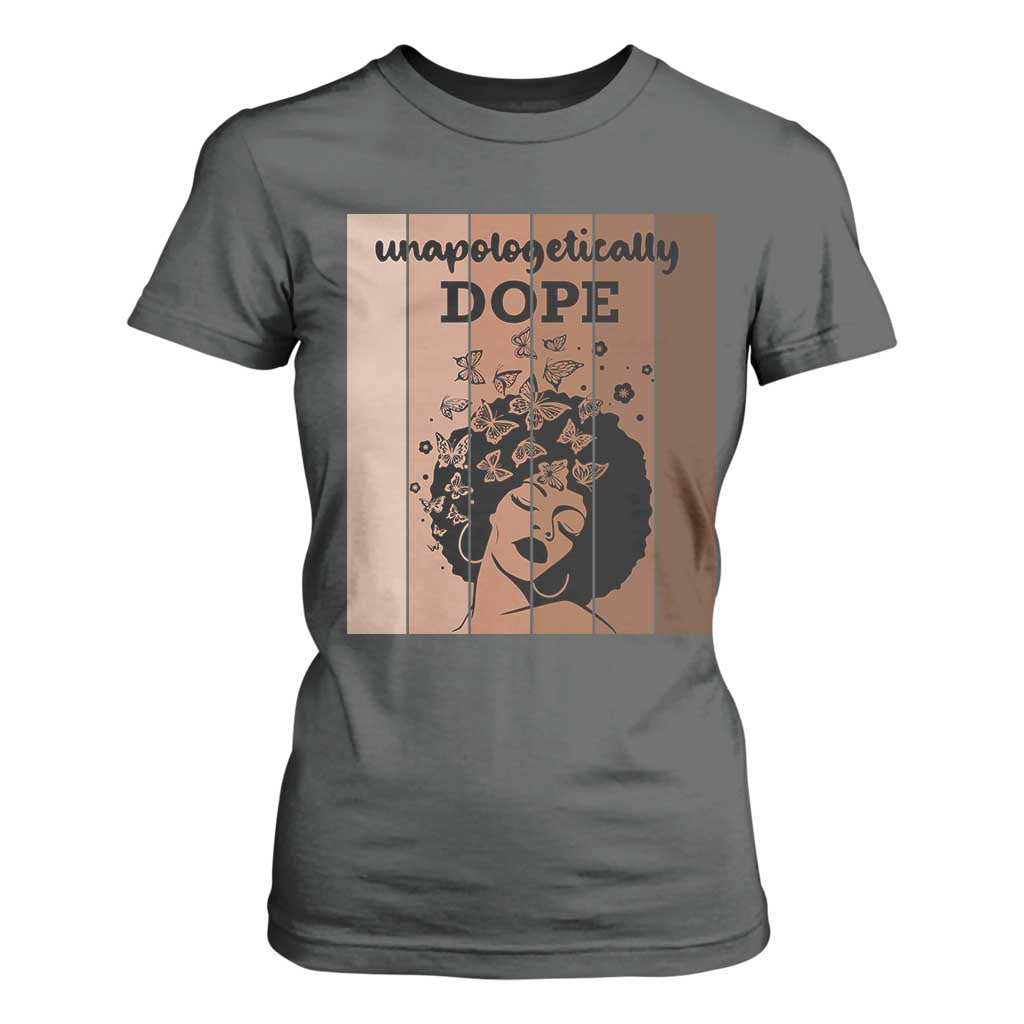 Inspirational Black Women Gift T Shirt For Women Unapologetically Dope TS12 Dark Heather Print Your Wear
