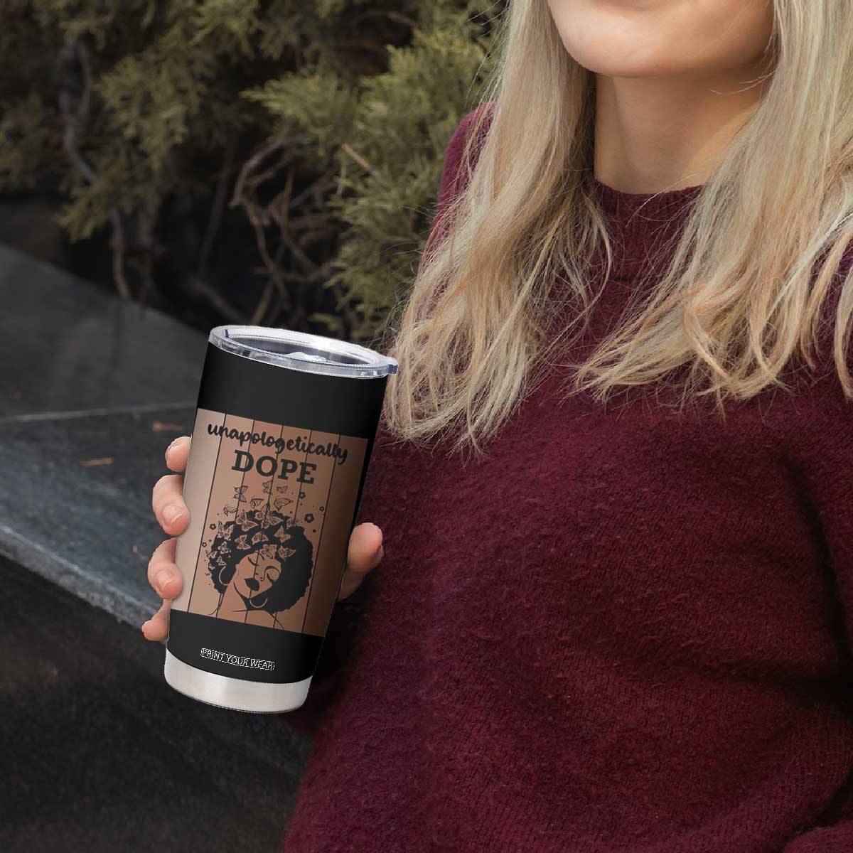 Inspirational Black Women Gift Tumbler Cup Unapologetically Dope TS12 Print Your Wear