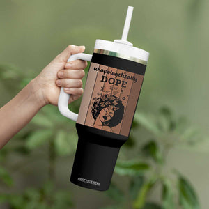 Inspirational Black Women Gift Tumbler With Handle Unapologetically Dope TS12 Print Your Wear