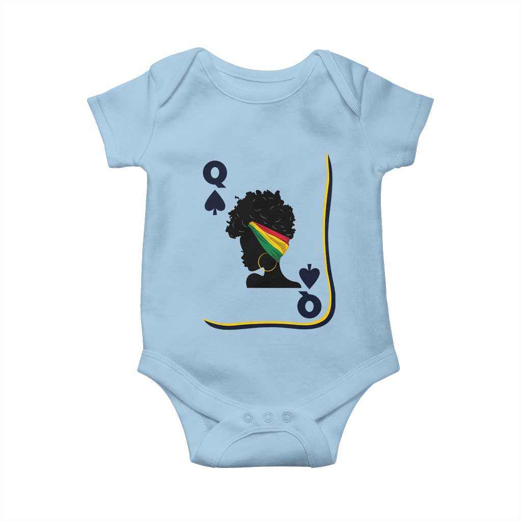 Black Woman Gift Baby Onesie Melanin Queen Card TS12 Light Blue Print Your Wear
