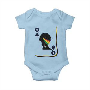 Black Woman Gift Baby Onesie Melanin Queen Card TS12 Light Blue Print Your Wear