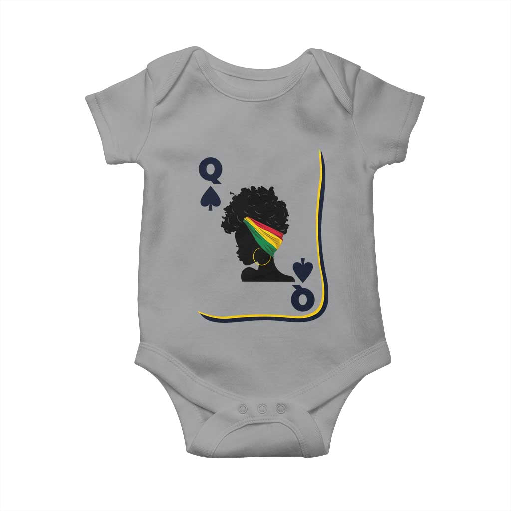 Black Woman Gift Baby Onesie Melanin Queen Card TS12 Sport Gray Print Your Wear