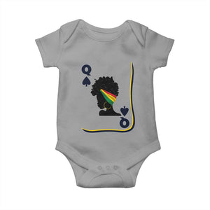 Black Woman Gift Baby Onesie Melanin Queen Card TS12 Sport Gray Print Your Wear