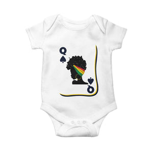 Black Woman Gift Baby Onesie Melanin Queen Card TS12 White Print Your Wear