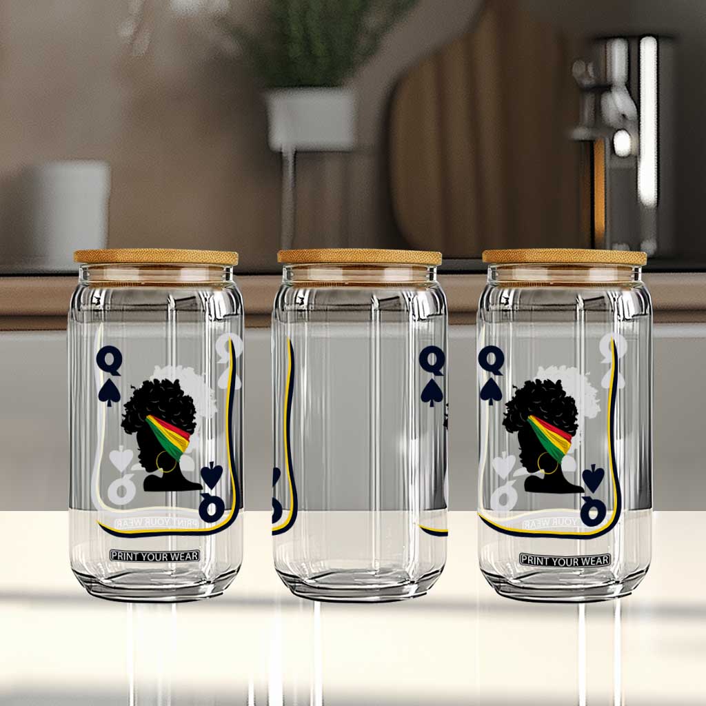 Black Woman Gift Glass Can Melanin Queen Card TS12 Print Your Wear