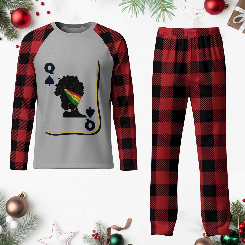 Black Woman Gift Plaid Pajama Set Melanin Queen Card TS12 Buffalo Plaid Print Your Wear