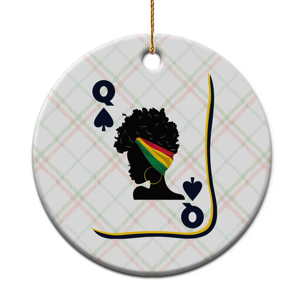 Black Woman Gift Ceramic Ornament Melanin Queen Card TS12 1pc Christmas Plaid Print Your Wear