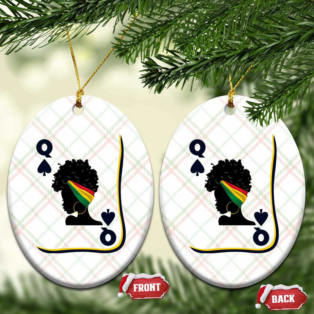 Black Woman Gift Ceramic Ornament Melanin Queen Card TS12 Print Your Wear