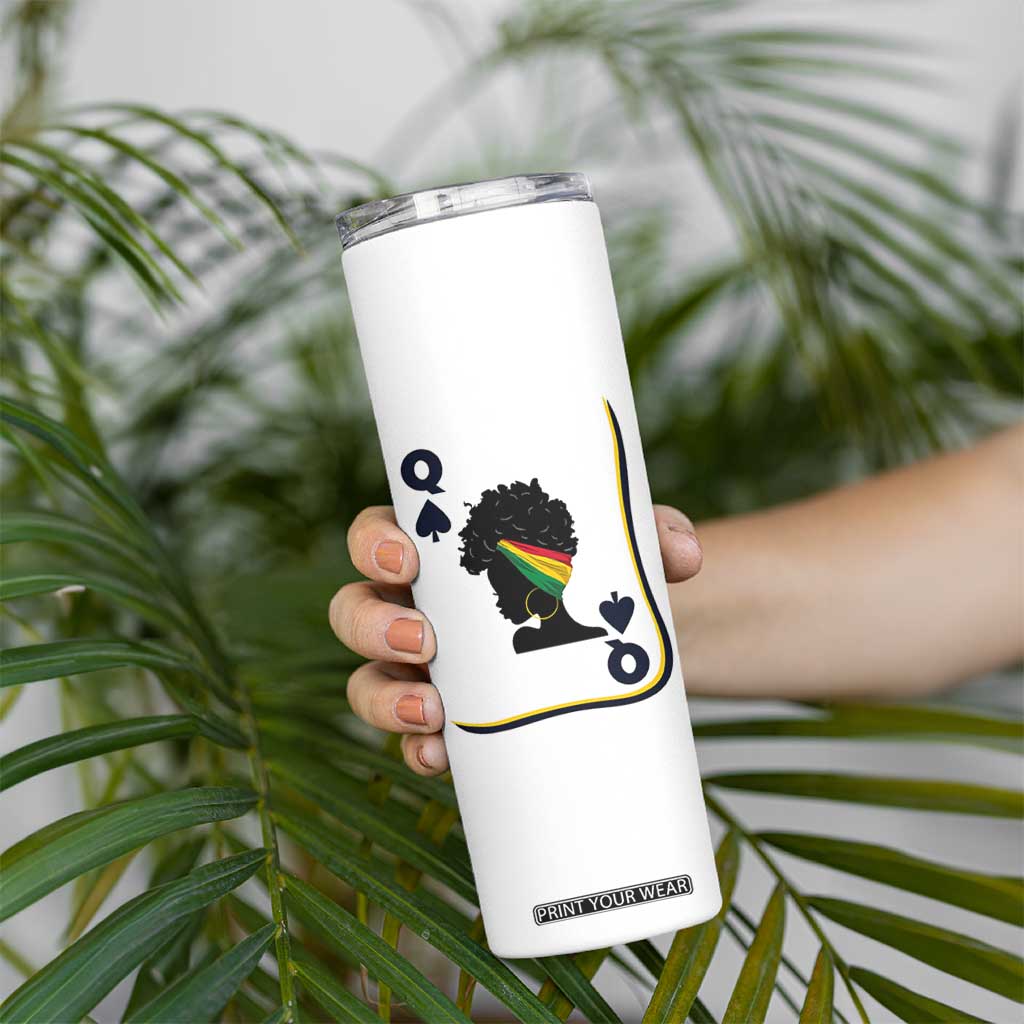 Black Woman Gift Skinny Tumbler Melanin Queen Card TS12 Print Your Wear