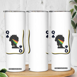 Black Woman Gift Skinny Tumbler Melanin Queen Card TS12 Print Your Wear