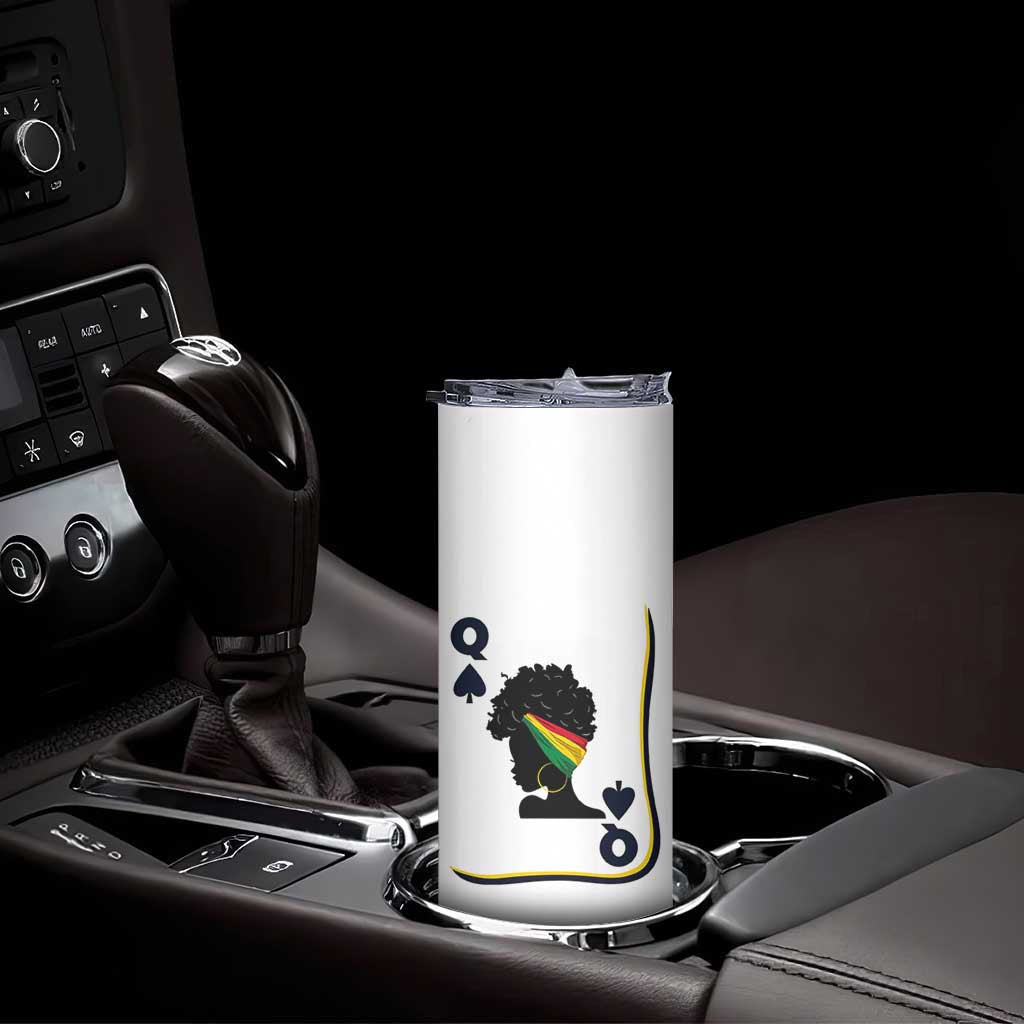 Black Woman Gift Skinny Tumbler Melanin Queen Card TS12 Print Your Wear
