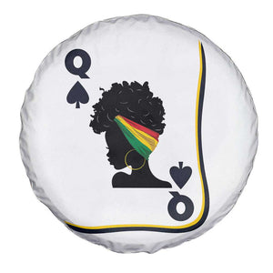 Black Woman Gift Spare Tire Cover Melanin Queen Card TS12 Print Your Wear
