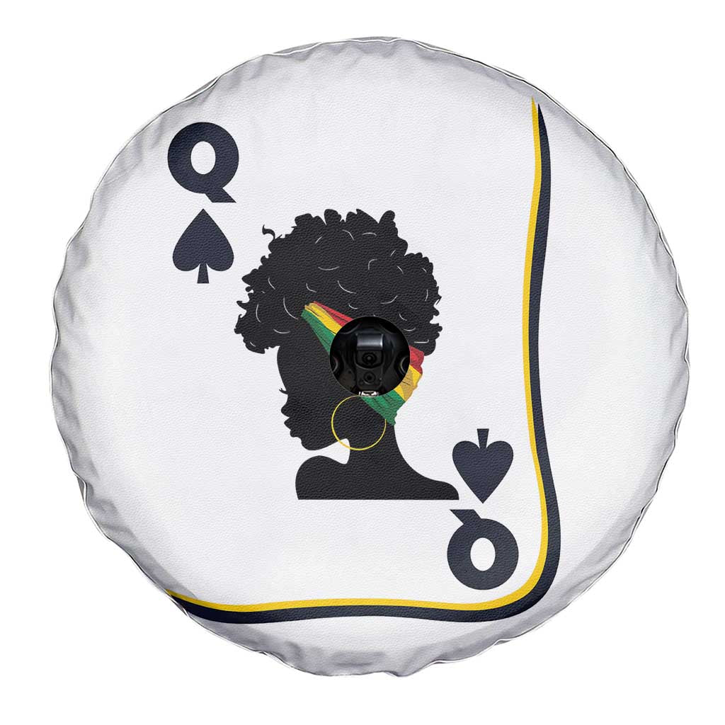 Black Woman Gift Spare Tire Cover Melanin Queen Card TS12 Print Your Wear