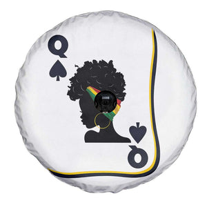 Black Woman Gift Spare Tire Cover Melanin Queen Card TS12 Print Your Wear