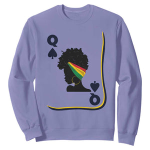 Black Woman Gift Sweatshirt Melanin Queen Card TS12 Violet Print Your Wear
