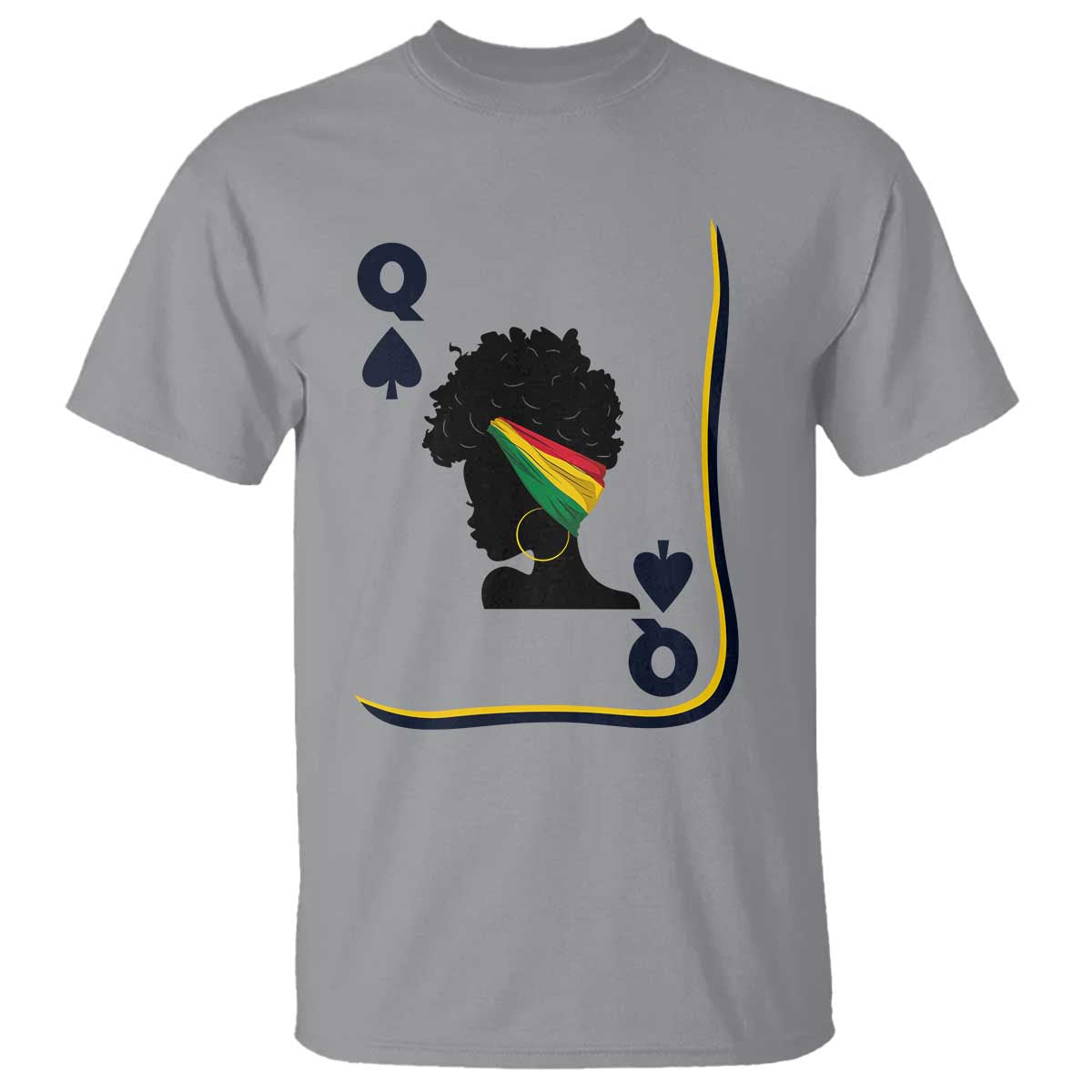 Black Woman Gift T Shirt Melanin Queen Card TS12 Sport Gray Print Your Wear