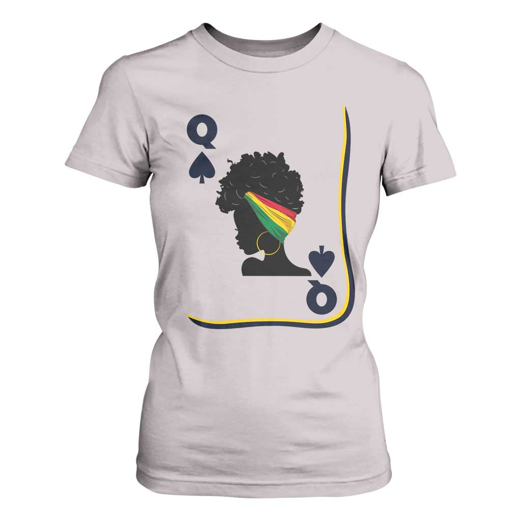 Black Woman Gift T Shirt For Women Melanin Queen Card TS12 Ice Gray Print Your Wear