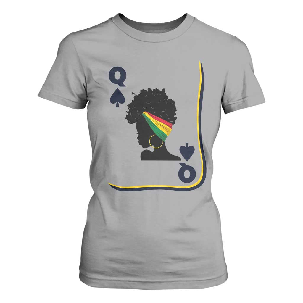 Black Woman Gift T Shirt For Women Melanin Queen Card TS12 Sport Gray Print Your Wear