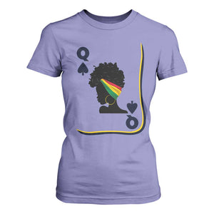 Black Woman Gift T Shirt For Women Melanin Queen Card TS12 Violet Print Your Wear