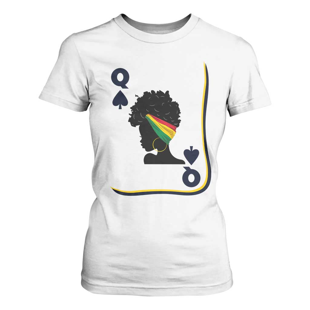 Black Woman Gift T Shirt For Women Melanin Queen Card TS12 White Print Your Wear