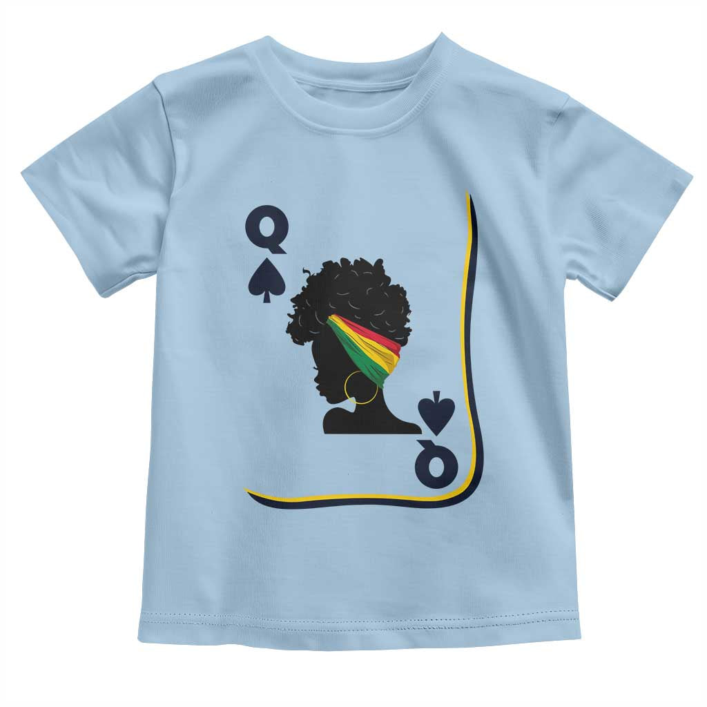 Black Woman Gift Toddler T Shirt Melanin Queen Card TS12 Light Blue Print Your Wear