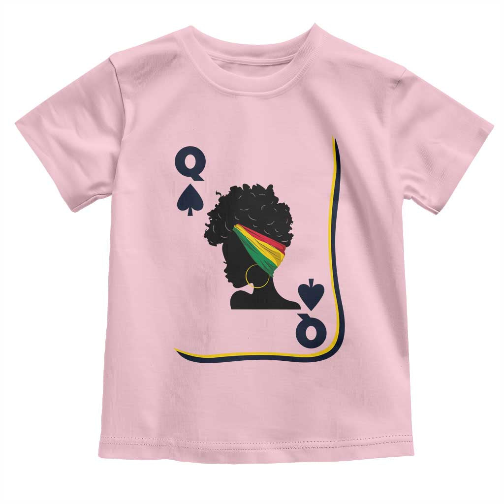 Black Woman Gift Toddler T Shirt Melanin Queen Card TS12 Light Pink Print Your Wear