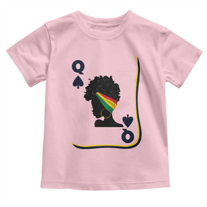 Black Woman Gift Toddler T Shirt Melanin Queen Card TS12 Light Pink Print Your Wear