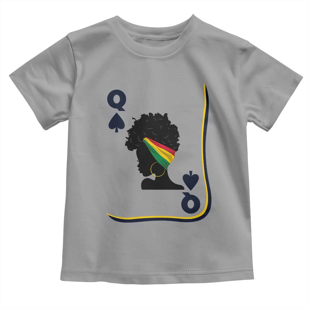 Black Woman Gift Toddler T Shirt Melanin Queen Card TS12 Sport Gray Print Your Wear