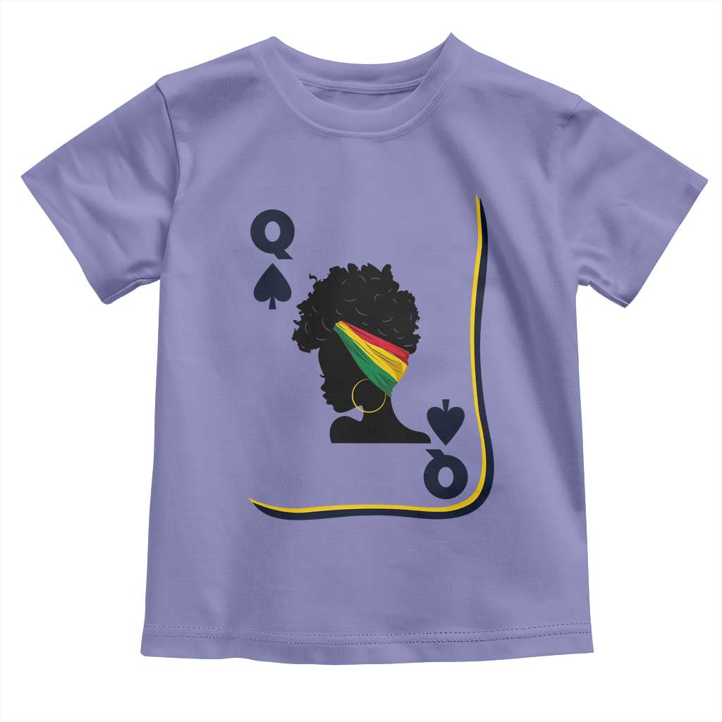 Black Woman Gift Toddler T Shirt Melanin Queen Card TS12 Violet Print Your Wear