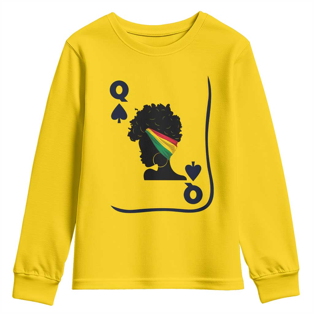 Black Woman Gift Youth Sweatshirt Melanin Queen Card TS12 Daisy Print Your Wear