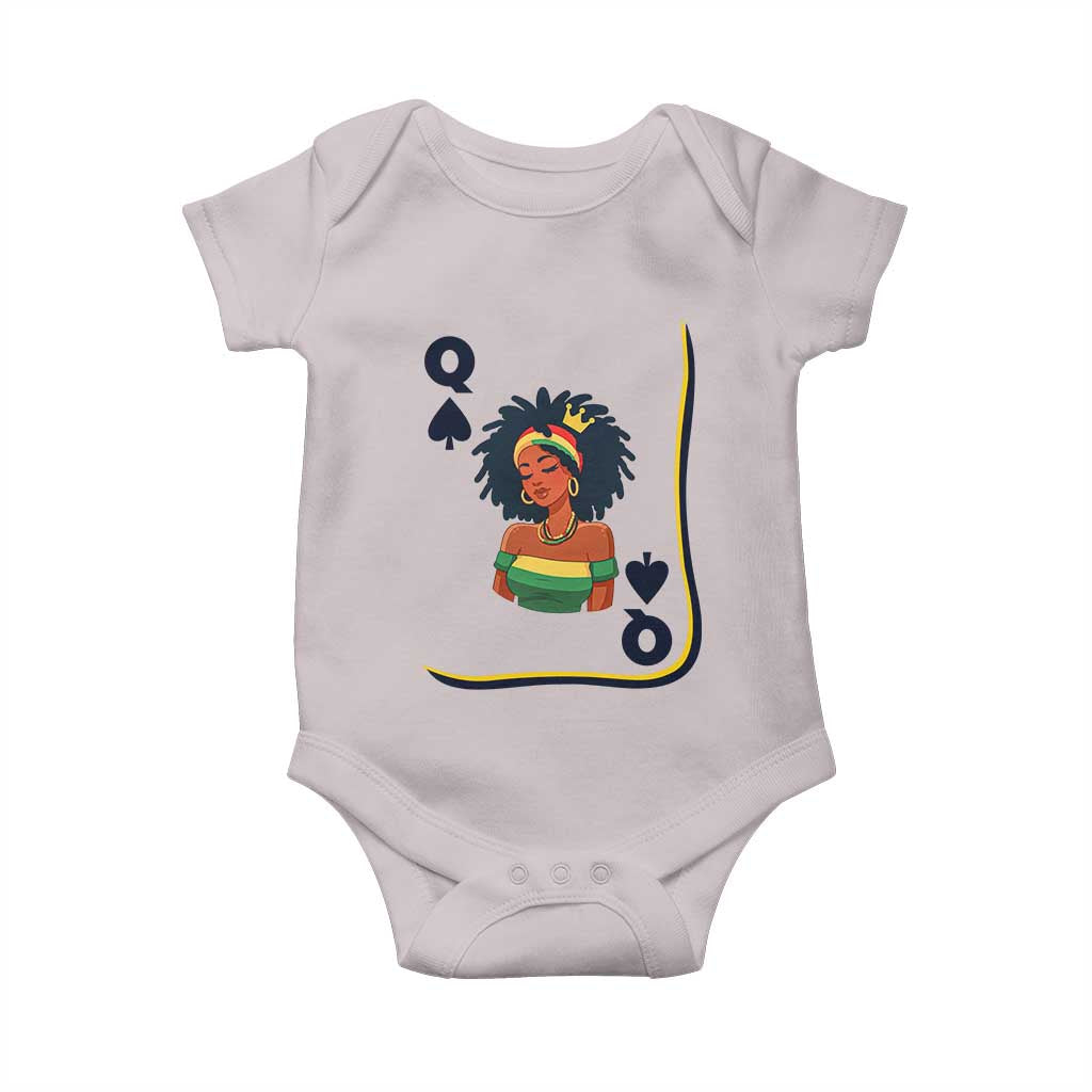 Queen Of Spades Black Girl Baby Onesie African American Women Pride TS12 Ice Gray Print Your Wear