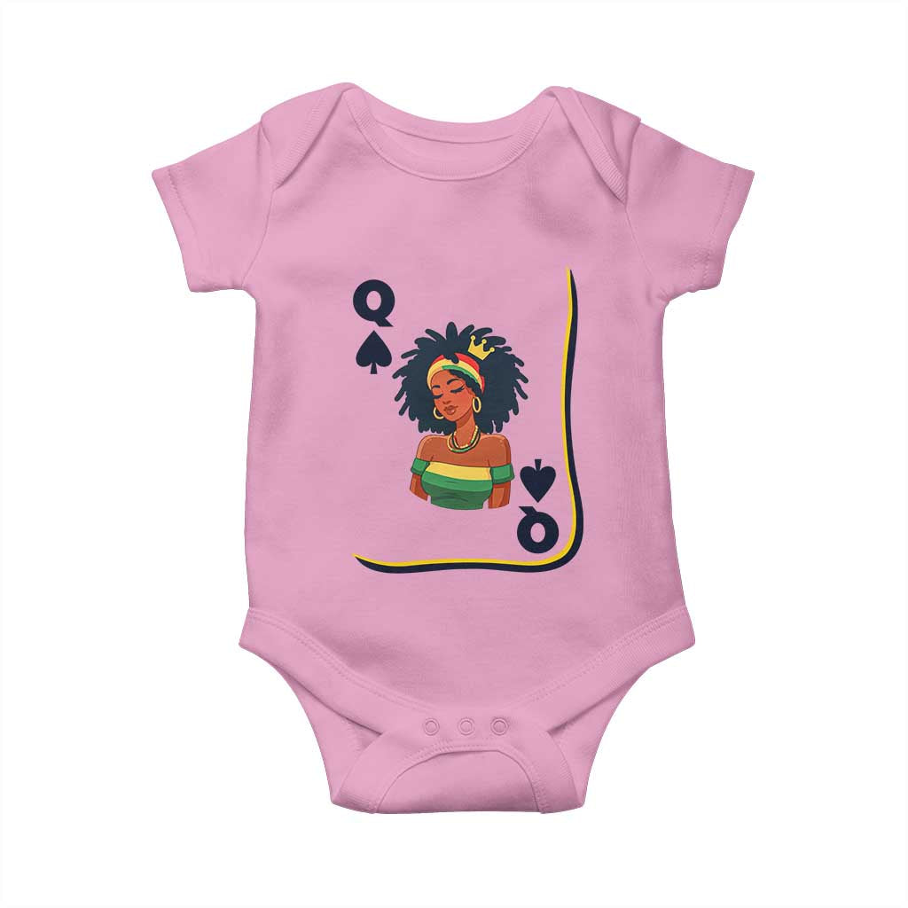 Queen Of Spades Black Girl Baby Onesie African American Women Pride TS12 Light Pink Print Your Wear