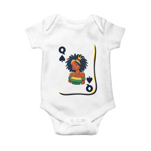 Queen Of Spades Black Girl Baby Onesie African American Women Pride TS12 White Print Your Wear