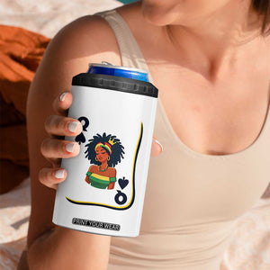 Queen Of Spades Black Girl 4 in 1 Can Cooler Tumbler African American Women Pride TS12 Print Your Wear