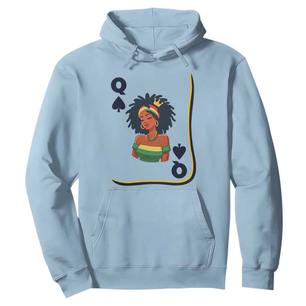 Queen Of Spades Black Girl Hoodie African American Women Pride TS12 Light Blue Print Your Wear