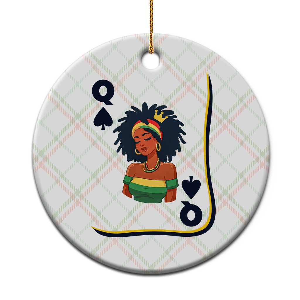Queen Of Spades Black Girl Ceramic Ornament African American Women Pride TS12 1pc Christmas Plaid Print Your Wear