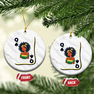 Queen Of Spades Black Girl Ceramic Ornament African American Women Pride TS12 1pc White Marble Print Your Wear