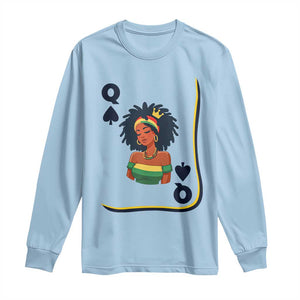 Queen Of Spades Black Girl Long Sleeve Shirt African American Women Pride TS12 Light Blue Print Your Wear