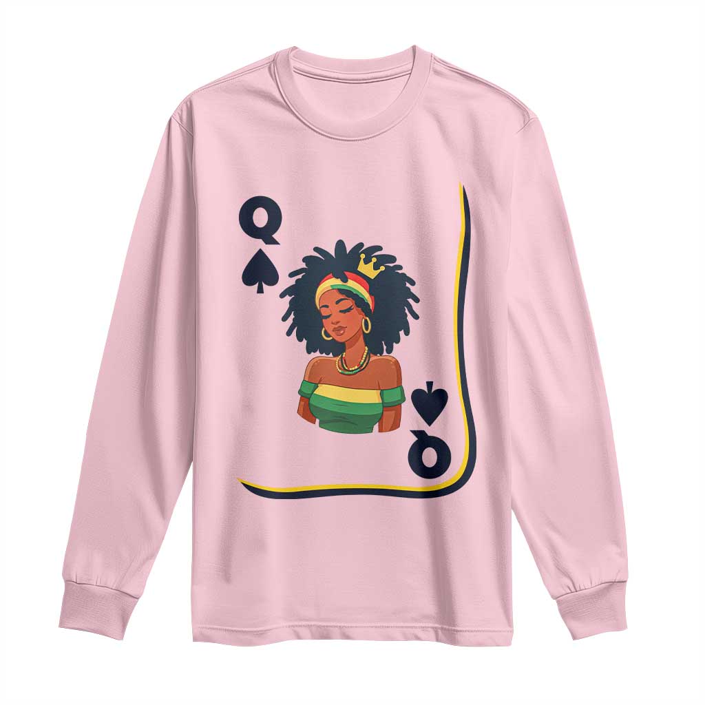 Queen Of Spades Black Girl Long Sleeve Shirt African American Women Pride TS12 Light Pink Print Your Wear