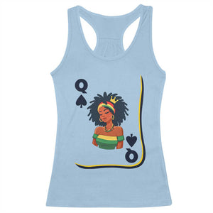 Queen Of Spades Black Girl Racerback Tank Top African American Women Pride TS12 Light Blue Print Your Wear