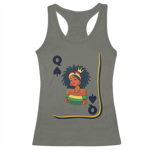 Queen Of Spades Black Girl Racerback Tank Top African American Women Pride TS12 Military Green Print Your Wear