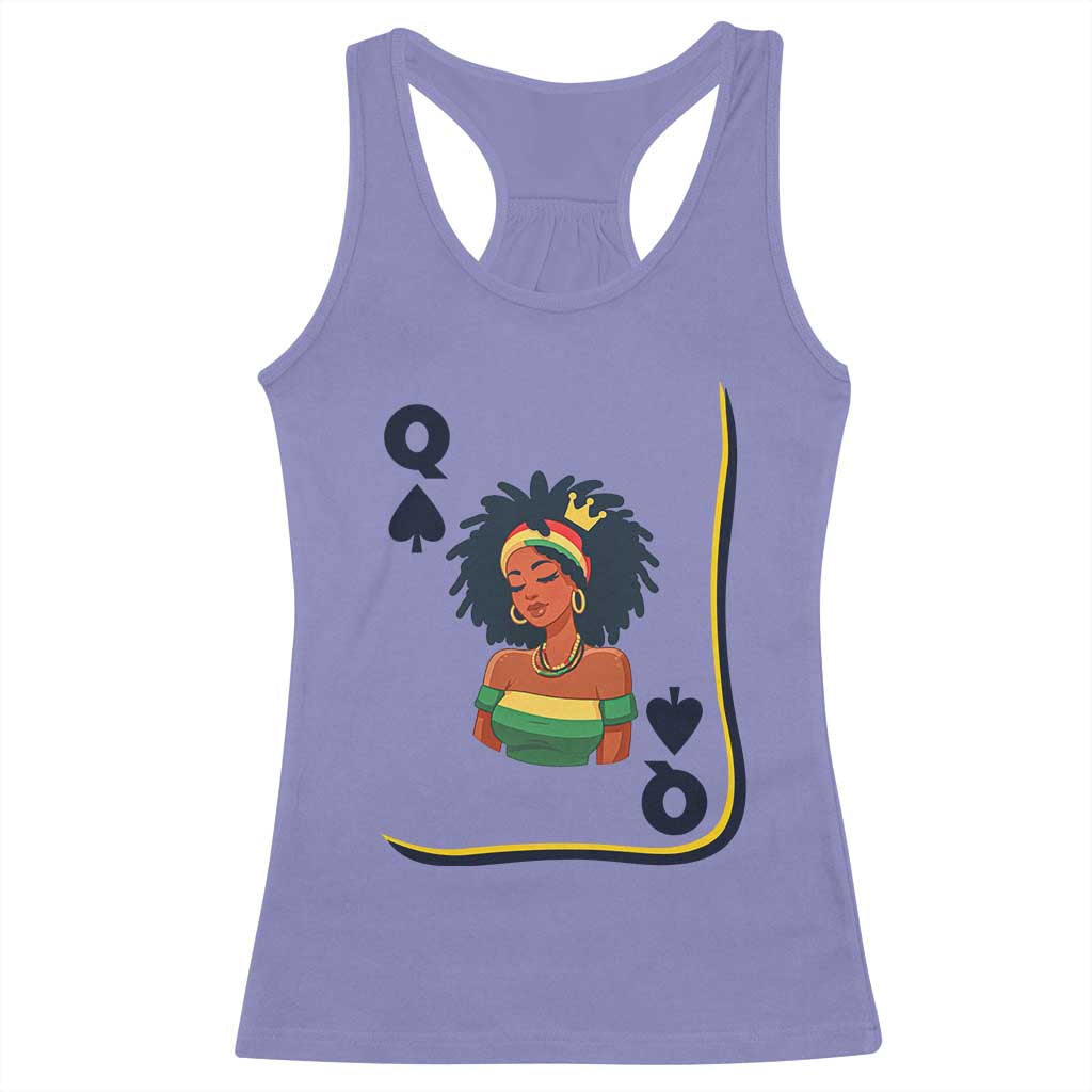 Queen Of Spades Black Girl Racerback Tank Top African American Women Pride TS12 Violet Print Your Wear