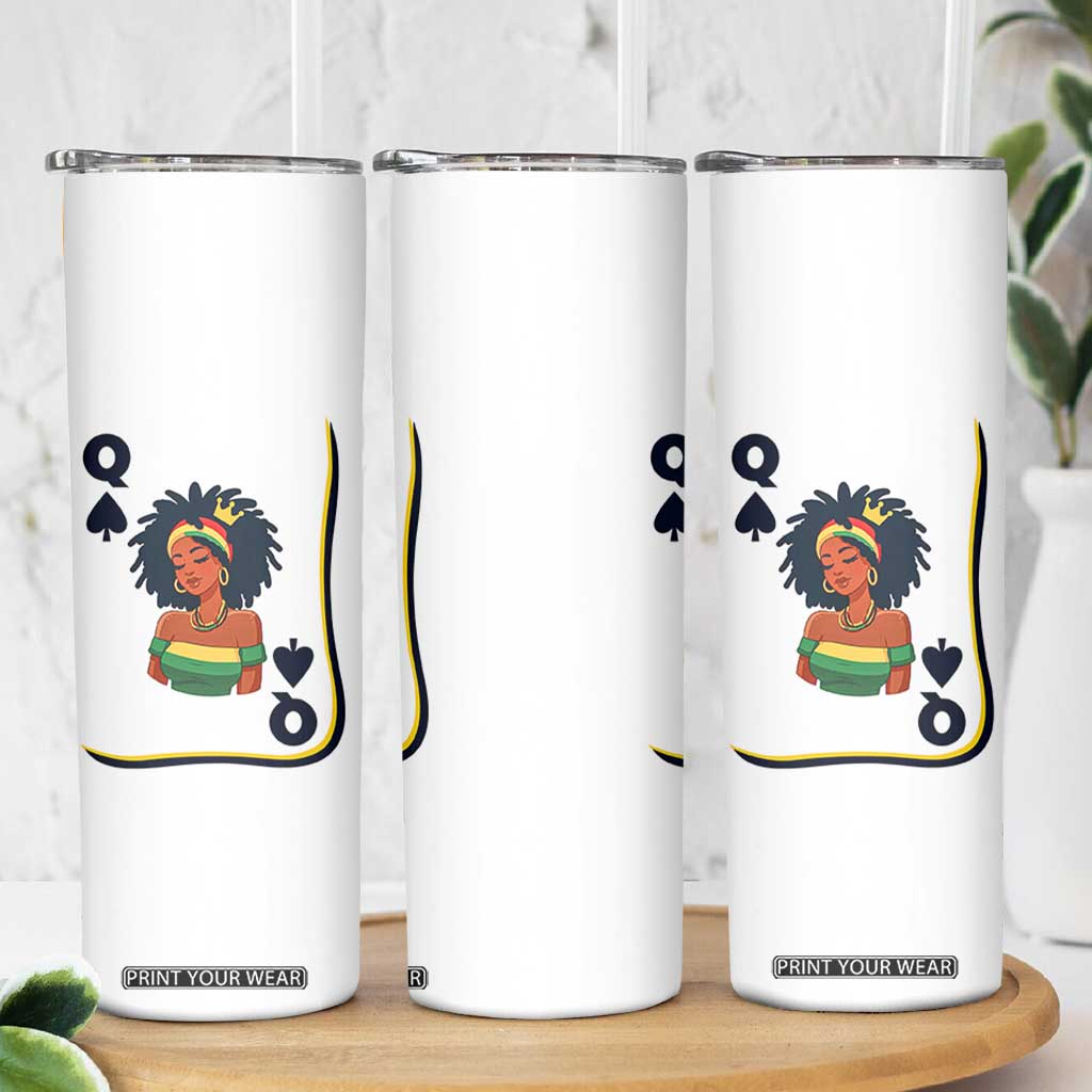 Queen Of Spades Black Girl Skinny Tumbler African American Women Pride TS12 Print Your Wear