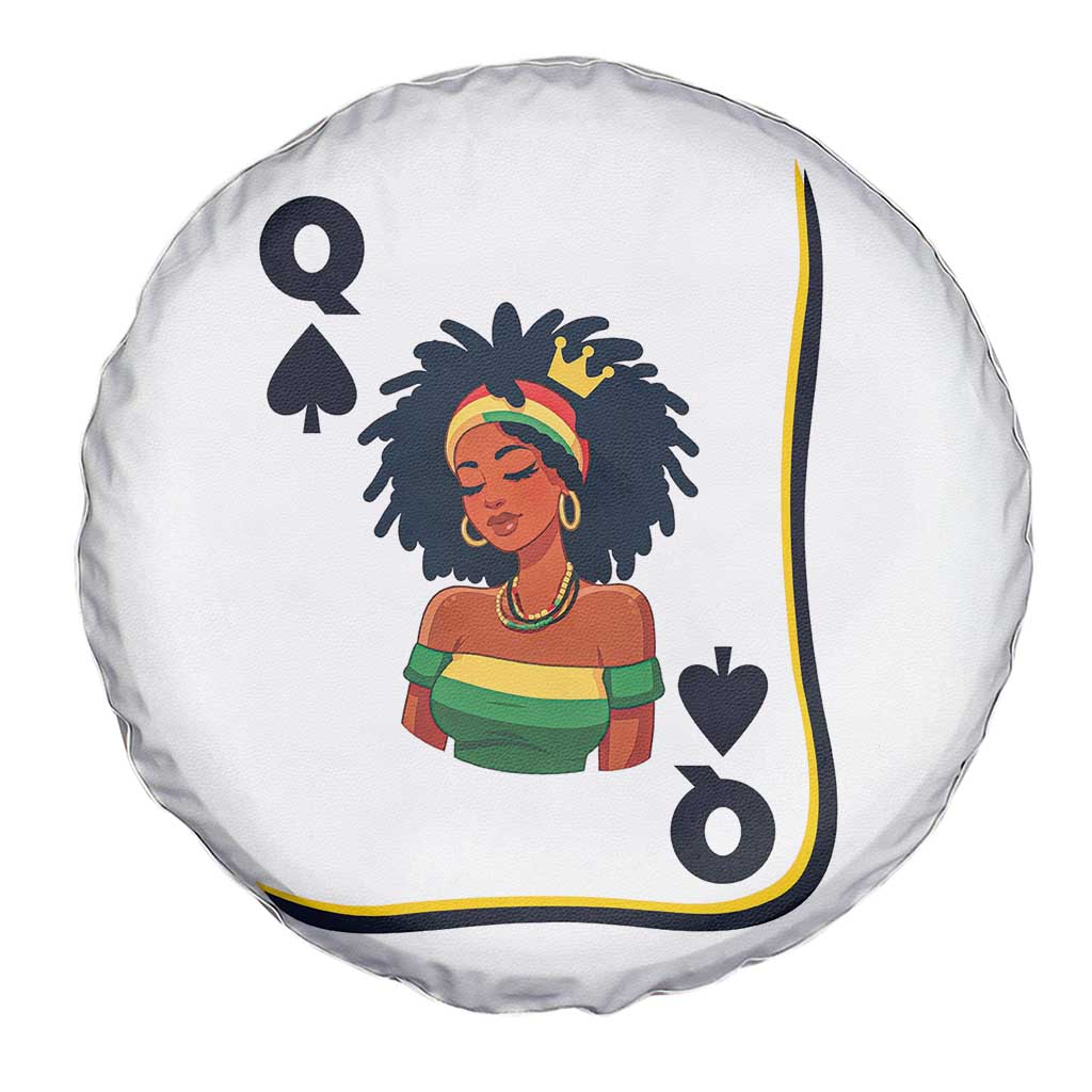 Queen Of Spades Black Girl Spare Tire Cover African American Women Pride TS12 Print Your Wear
