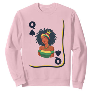 Queen Of Spades Black Girl Sweatshirt African American Women Pride TS12 Light Pink Print Your Wear