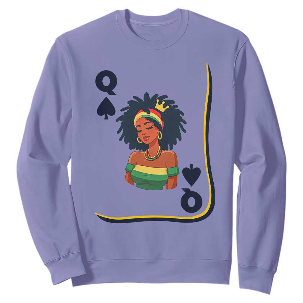 Queen Of Spades Black Girl Sweatshirt African American Women Pride TS12 Violet Print Your Wear