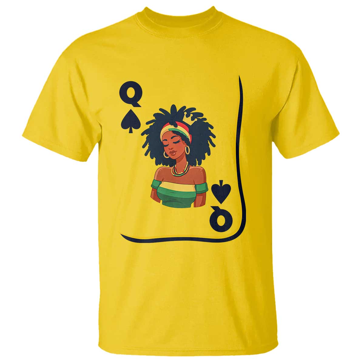 Queen Of Spades Black Girl T Shirt African American Women Pride TS12 Daisy Print Your Wear