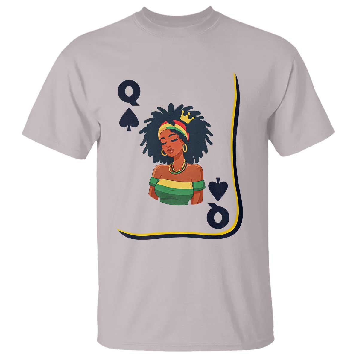 Queen Of Spades Black Girl T Shirt African American Women Pride TS12 Ice Gray Print Your Wear