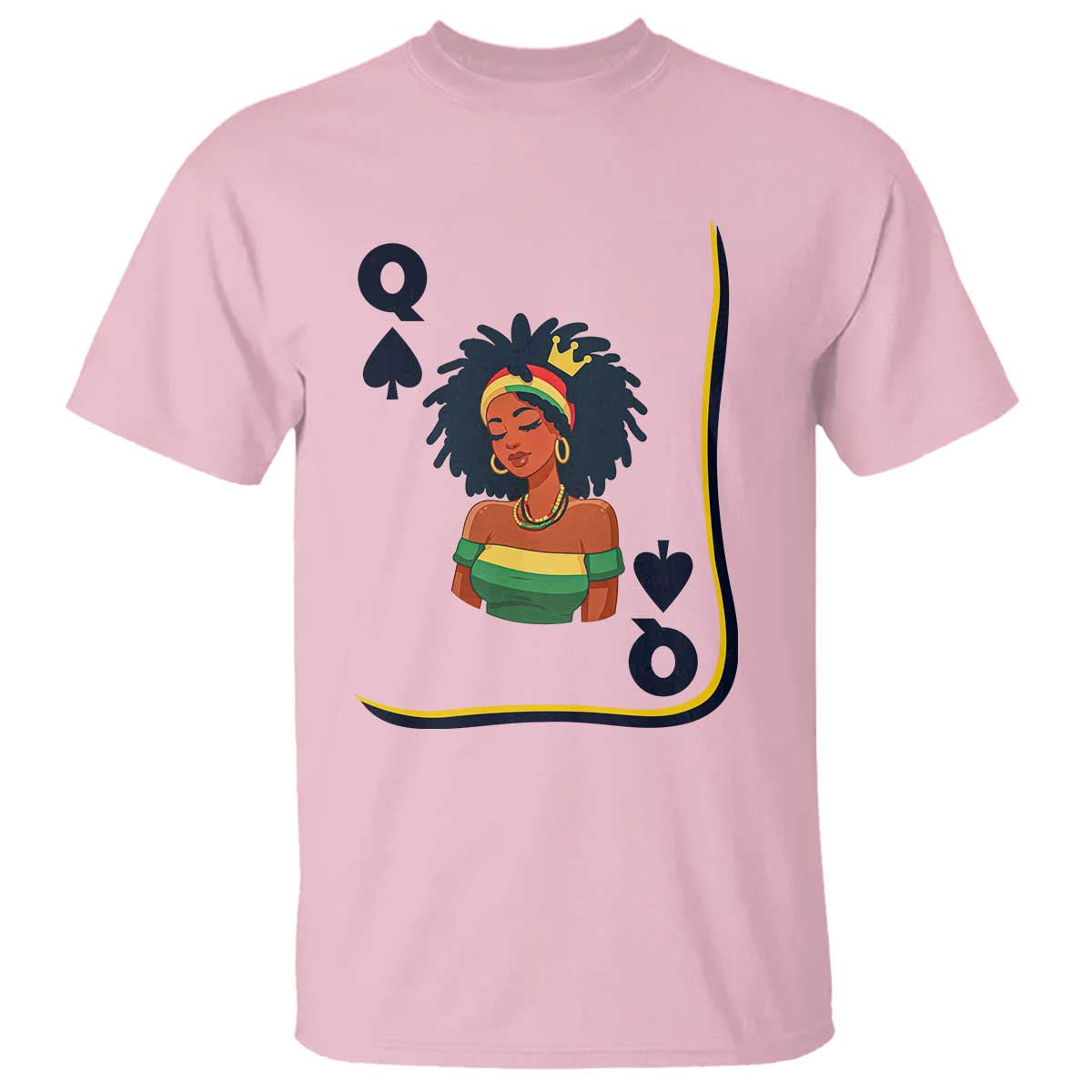 Queen Of Spades Black Girl T Shirt African American Women Pride TS12 Light Pink Print Your Wear