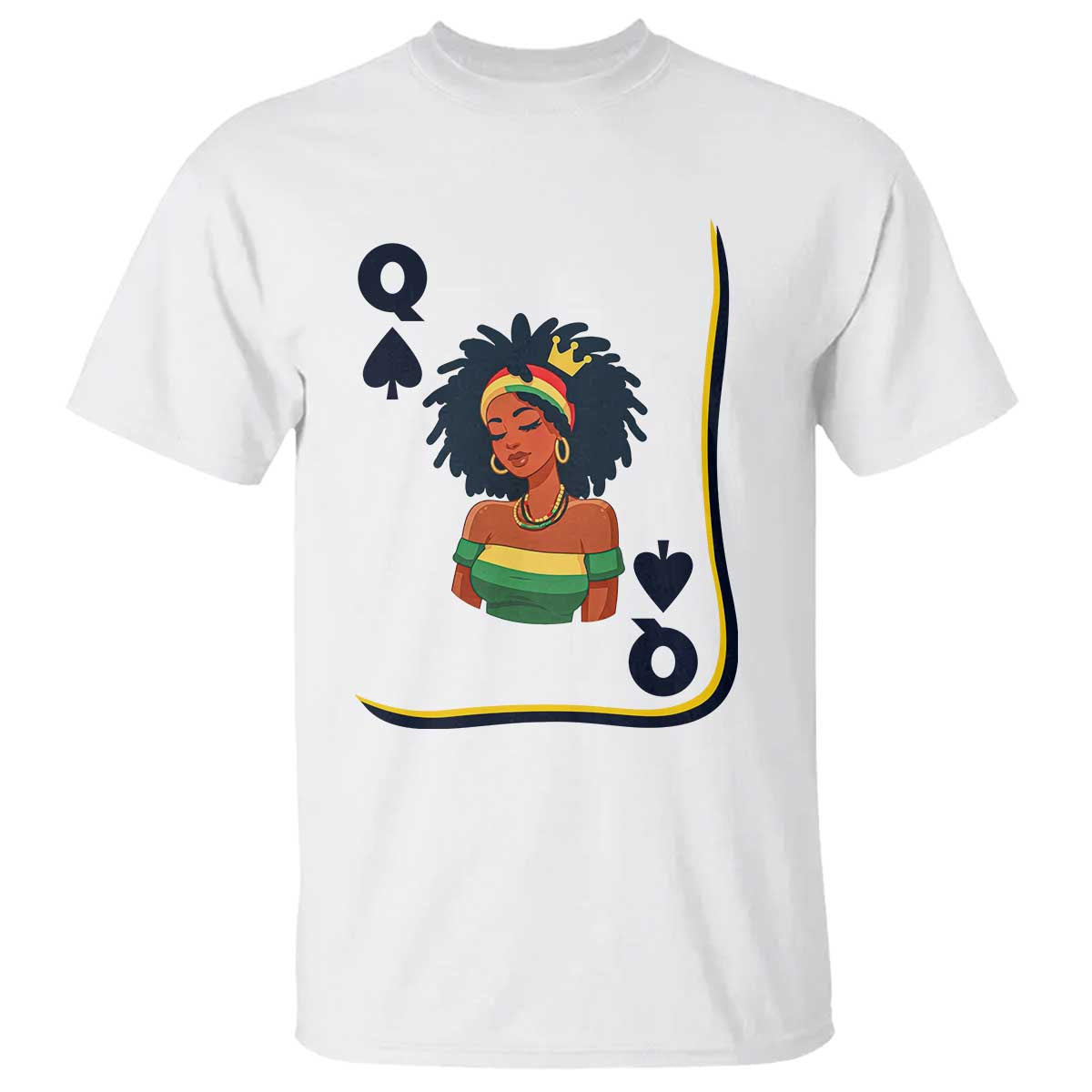 Queen Of Spades Black Girl T Shirt African American Women Pride TS12 White Print Your Wear